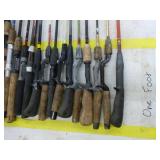 Lot of (20) Fishing Rods  with Bait Caster (x10), Open Face (x10)