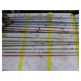 Lot of (20) Fishing Rods  with Bait Caster (x10), Open Face (x10)