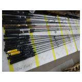 Lot of (20) Fishing Rods  with Bait Caster (x10), Open Face (x10)