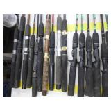 Lot of (20) Fishing Rods  with Bait Caster (x10), Open Face (x10)