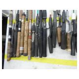 Lot of (20) Fishing Rods  with Bait Caster (x10), Open Face (x10)