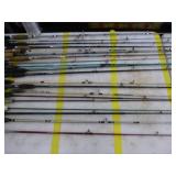 Lot of (20) Fishing Rods  with Bait Caster (x10), Open Face (x10)