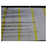 Lot of (20) Fishing Rods  with Bait Caster (x10), Open Face (x10)