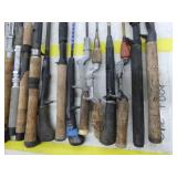Lot of (20) Fishing Rods  with Bait Caster (x10), Open Face (x10)