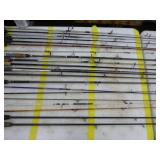 Lot of (20) Fishing Rods  with Bait Caster (x10), Open Face (x10)
