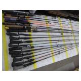 Lot of (20) Fishing Rods  with Bait Caster (x10), Open Face (x10)