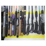 Lot of (20) Fishing Rods  with Bait Caster (x10), Open Face (x10)
