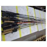 Lot of (20) Bait Caster Fishing Rods