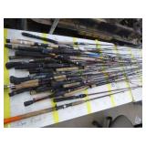 Lot of (40) Fishing Rods (need repair)