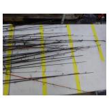 Lot of (40) Fishing Rods (need repair)