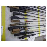 Lot of (20) Fishing Rods  with Bait Caster (x10), Open Face (x10)