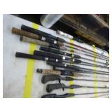 Lot of (20) Fishing Rods  with Bait Caster (x10), Open Face (x10)