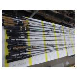 Lot of (20) Fishing Rods  with Bait Caster (x10), Open Face (x10)