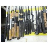 Lot of (20) Fishing Rods  with Bait Caster (x10), Open Face (x10)
