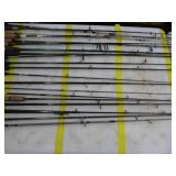 Lot of (20) Fishing Rods  with Bait Caster (x10), Open Face (x10)