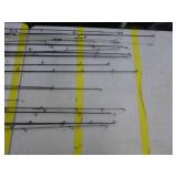 Lot of (20) Fishing Rods  with Bait Caster (x10), Open Face (x10)