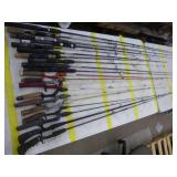 Lot of (20) Fishing Rods  with Bait Caster (x10), Open Face (x10)