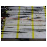 Lot of (20) Fishing Rods  with Bait Caster (x10), Open Face (x10)