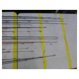 Lot of (20) Fishing Rods  with Bait Caster (x10), Open Face (x10)