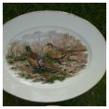 Lot of (8) Hand Painted Pheasant Collectible Plates  with One Collectible Platter