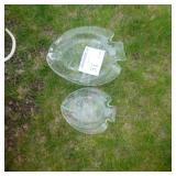 Lot of (2) Glass Fish Plates