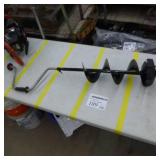 Hand Crank Ice Auger with Bit 8"D