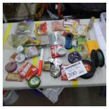 Lot of Fishing Line, Fish Scale and Plastic Baits