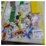 Lot of Fishing Tackle  with Jig Heads, Spinners, Rig Line Holders