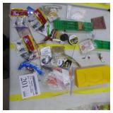 Lot of Fishing Tackle  with Jig Heads, Spinners, Rig Line Holders