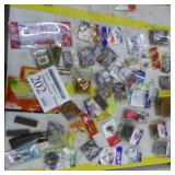 Lot of Fishing Tackle  with Fishing Hooks, Sharpening Stones