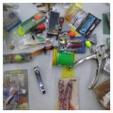 Vintage Plastic Fishing Worms and Misc. Tackle