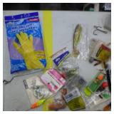 Vintage Plastic Fishing Worms and Misc. Tackle