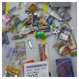 Vintage Plastic Fishing Worms and Misc. Tackle