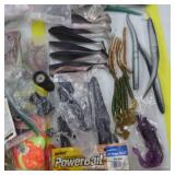 Lot of Plastic Fishing Bait Lures