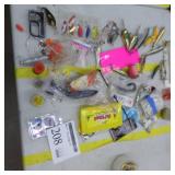 Lot of Fishing Tackle  with Spoons, Crank Baits
