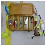 Lot of Fishing Tackle  with Spoons and Bobbers