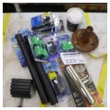 Anchor and Boat Accessories (in original packaging)  with Paddle Gear, Trolling Motor Switch, Trailer Wiring Kit, Adjustable Clamp On Rod Holder, Scupper Stoppers, and more