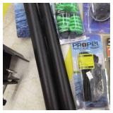 Anchor and Boat Accessories (in original packaging)  with Paddle Gear, Trolling Motor Switch, Trailer Wiring Kit, Adjustable Clamp On Rod Holder, Scupper Stoppers, and more