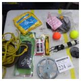 Anchor and Misc. Accessories  with Vexilar High Speed Transducer + Power cord, Protective Hazard Suit, 3" Bladex Waste Valve, Honing Oil, Sharpener, Anchor+Line