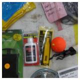 Anchor and Misc. Accessories  with Vexilar High Speed Transducer + Power cord, Protective Hazard Suit, 3" Bladex Waste Valve, Honing Oil, Sharpener, Anchor+Line