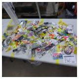 Lot of Fishing Tackle  with Bobbers, Plastic Bait