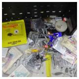 Lot of Fishing Tackle  with Sinkers, Hooks
