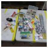 Lot of Fishing Tackle  with Hooks, Jigs