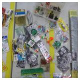 Lot of Fishing Tackle  with Hooks, Jigs