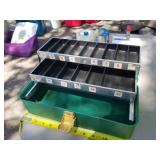 Umco Metal Fishing Tackle Box 102U Green 12"L