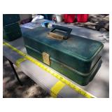 Umco Metal Fishing Tackle Box 17305 Green 16"L