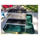 Umco Metal Fishing Tackle Box 17305 Green 16"L