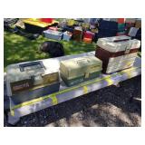 Lot of (3) Plastic Fishing Tackle Boxes