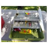 Lot of (3) Plastic Fishing Tackle Boxes