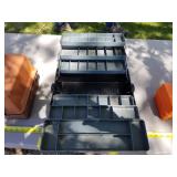 Lot of (3) Plastic Fishing Tackle Boxes